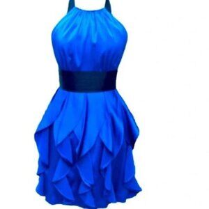 BCBGMaxAzria Sapphire Blue halter dress, size 6, excellent condition